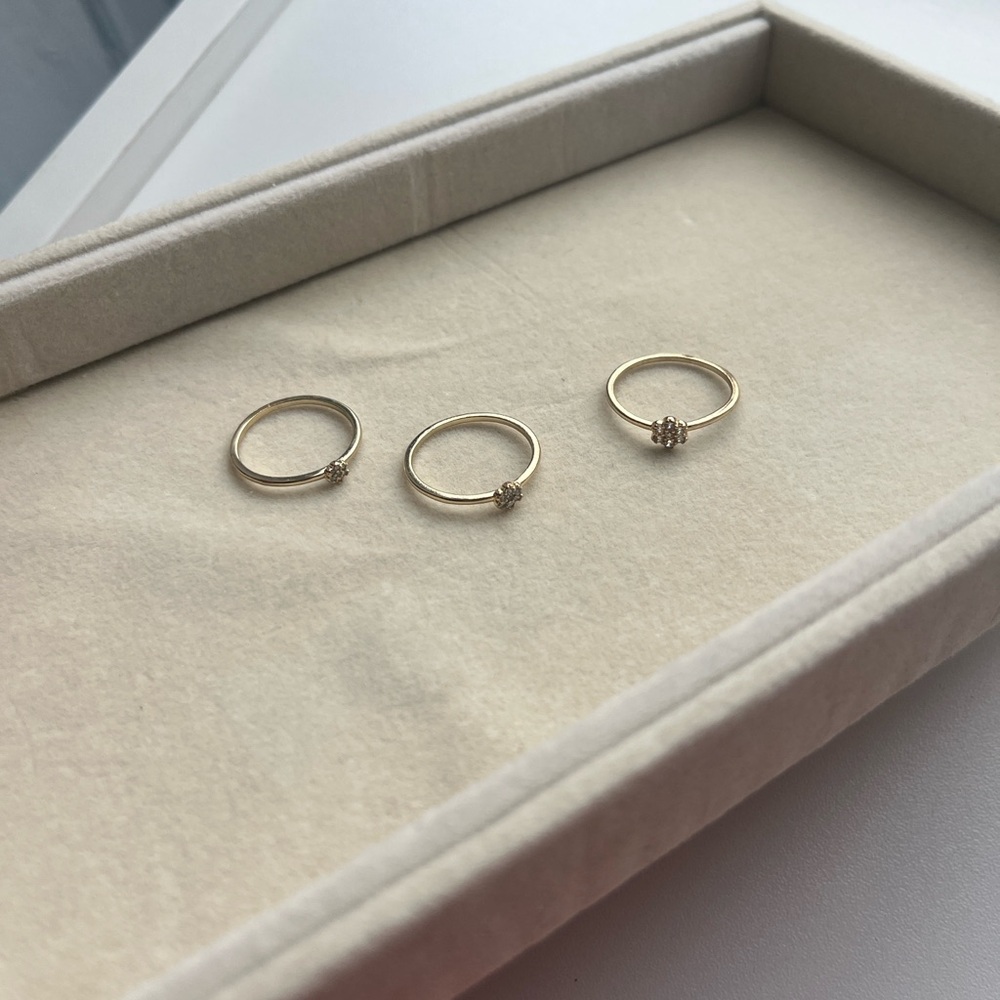 3pcs Elegant Gold Ring Set